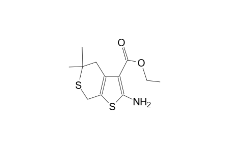 2-amino-3-ethoxycarbonyl-5,5-dimethyl-4,5-dihydro-7H-thieno[2,3-c]thiopyran