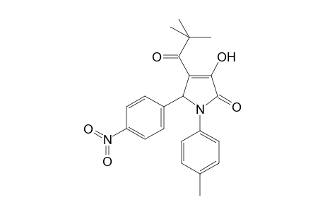 3-(2,2-dimethyl-1-oxopropyl)-4-hydroxy-1-(4-methylphenyl)-2-(4-nitrophenyl)-2H-pyrrol-5-one