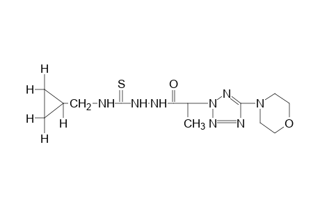 4-(cycopropylmethyl)-1-[2-(5-morpholino-2H-tetrazol-2-yl)propionyl]-3-thiosemicarbazide