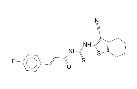 1-(3-Cyano-4,5,6,7-tetrahydrobenzo[b]thiophen-2-yl)-3-(4-fluorocinnamoyl)-2-thiourea