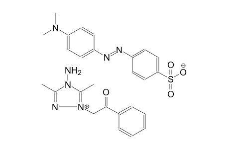 4-amino-3,5-dimethyl-1-(2-oxo-2-phenylethyl)-4H-1,2,4-triazol-1-ium 4-{(E)-[4-(dimethylamino)phenyl]diazenyl}benzenesulfonate