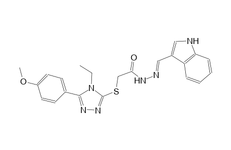 2-{[4-ethyl-5-(4-methoxyphenyl)-4H-1,2,4-triazol-3-yl]sulfanyl}-N'-[(E)-1H-indol-3-ylmethylidene]acetohydrazide