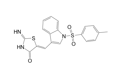 (5Z)-2-imino-5-({1-[(4-methylphenyl)sulfonyl]-1H-indol-3-yl}methylene)-1,3-thiazolidin-4-one