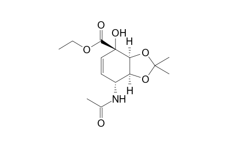 (3aS,4S,7R,7aS)-ethyl-7-acetamido-4-hydroxy-2,2-dimethyl-3a,4,7,7a-tetrahydrobenzo[d][1,3]dioxole-4-carboxylate