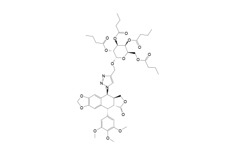 4-BETA-{4''-[1'''-(2''',3''',4''',6'''-TETRA-O-BUTYRYL-ALPHA-D-GALACTOPYRANOSYLOXY)-1,2,3-TRIAZOL-1-YL]}-4-DEOXY-PODOPHYLLOTOXIN