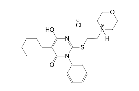 morpholinium, 4-[2-[(1,6-dihydro-4-hydroxy-6-oxo-5-pentyl-1-phenyl-2-pyrimidinyl)thio]ethyl]-, chloride