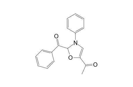 Ethanone, 1-(2-benzoyl-2,3-dihydro-3-phenyl-5-oxazolyl)-