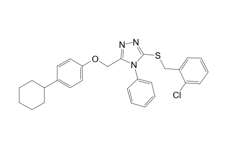 4H-1,2,4-triazole, 3-[[(2-chlorophenyl)methyl]thio]-5-[(4-cyclohexylphenoxy)methyl]-4-phenyl-