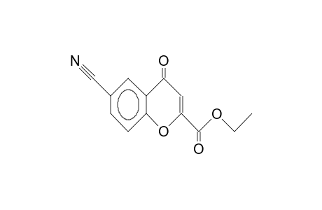 6-cyano-4-keto-chromene-2-carboxylic acid ethyl ester
