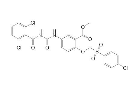 alpha-[(p-chlorophenyl)sulfonyl]-5-[3-(2,6-difchlorobenzoyl)ureido]-o-anisic acid, methyl ester