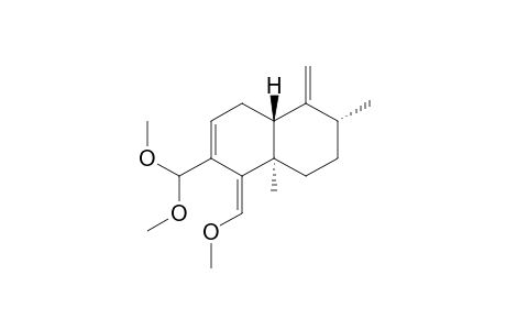 Naphthalene, 6-(dimethoxymethyl)-1,2,3,4,4a,5,8,8a-octahydro-5-(methoxymethylene)-2,4a-dimethyl-1-methylene-, (2.alpha.,4a.alpha.,5Z,8a.beta.)-(.+-.)-