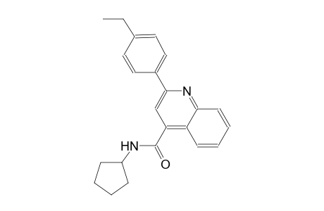 N-cyclopentyl-2-(4-ethylphenyl)-4-quinolinecarboxamide