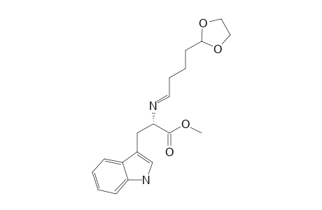 Methyl N-(1,3-dioxolan-2-yl)butylidenetryptophanate