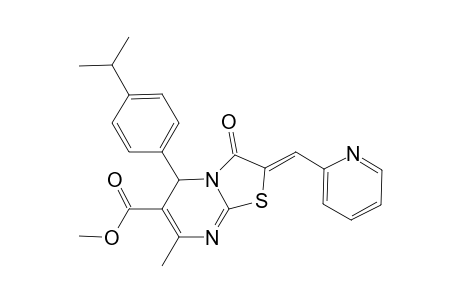 (2Z)-3-keto-7-methyl-5-p-cumenyl-2-(2-pyridylmethylene)-5H-thiazolo[3,2-a]pyrimidine-6-carboxylic acid methyl ester