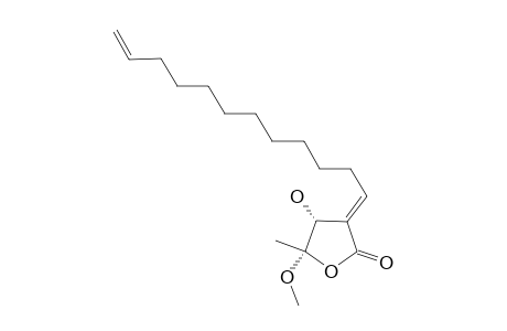 LITSEAKOLIDE_N;(2-E,3-R,4-S)-2-(11-DODECENYLIDENE)-3-HYDROXY-4-METHOXY-4-METHYLBUTANOLIDE