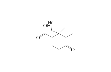 2-(bromomethyl)-2,3-dimethyl-4-oxidanylidene-cyclohexane-1-carboxylic acid