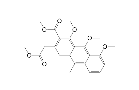 2-Anthraceneacetic acid, 4,5,10-trimethoxy-3-(methoxycarbonyl)-9-methyl-, methyl ester
