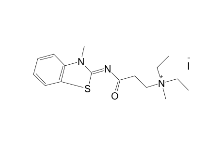 DIETHYLMETHYL{2-[(3-METHYL-2-BENZOTHIAZOLINYLIDENE)CARBAMOYL]ETHYL}AMMONIUM IODIDE