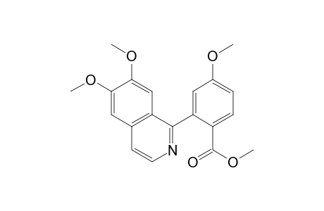 Benzoic acid, 2-(6,7-dimethoxy-1-isoquinolinyl)-4-methoxy-, methyl ester