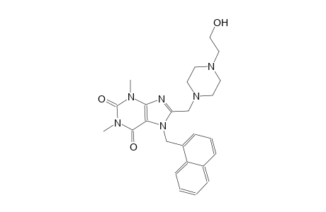 8-{[4-(2-hydroxyethyl)-1-piperazinyl]methyl}-1,3-dimethyl-7-(1-naphthylmethyl)-3,7-dihydro-1H-purine-2,6-dione