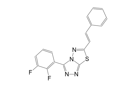 [1,2,4]triazolo[3,4-b][1,3,4]thiadiazole, 3-(2,3-difluorophenyl)-6-[(E)-2-phenylethenyl]-