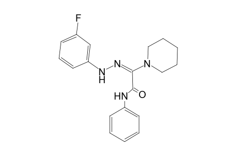 (Z)-2-Piperidin-1-yl-N-(phenyl)-2-[(3-fluorophenyl)hydrazono]acetamide