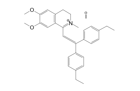 1-[2,2-bis(p-ethylphenyl)vinyl]-3,4-dihydro-6,7-dimethoxy-2-methylisoquinolinium iodide