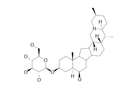 DELAVINE-3-O-BETA-D-GLUCOPYRANOSIDE;(22S,25S)-5-ALPHA,17-BETA-CEVANINE-3-BETA-O-BETA-D-GLUCOPYRANOSIDE-6-BETA-OL