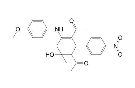 1-[3-acetyl-6-hydroxy-4-(4-methoxyanilino)-6-methyl-2-(4-nitrophenyl)-1-cyclohex-3-enyl]ethanone