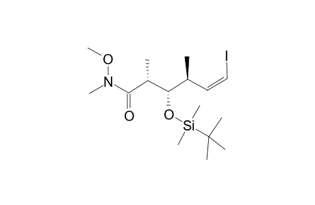 (Z,2R,3S,4S)-3-[tert-butyl(dimethyl)silyl]oxy-6-iodanyl-N-methoxy-N,2,4-trimethyl-hex-5-enamide