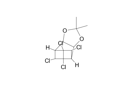 (1S*,2S*,3S*,4R*,5S*,6S*,7S*,8S*)-1,2,7,8-Tetrachloro-4,5-(isopropylidenedioxy)tricyclo[4.2.0.0(3,8)]octane