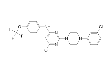 4-[4-(3-chlorophenyl)-1-piperazinyl]-6-methoxy-N-[4-(trifluoromethoxy)phenyl]-1,3,5-triazin-2-amine