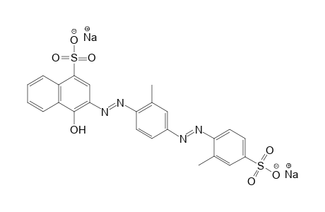 4-hydroxy-3-{{4-[(4-sulfo-o-tolyl)azo]-o-tolyl}azo}1-naphalenesulfonic acid, disodium salt