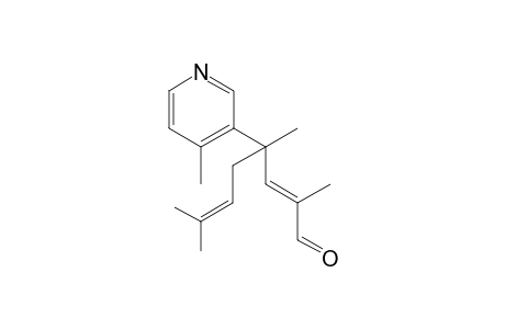 (E)-2,4,7-Trimethyl-4-(4-methylpyridin-3-yl)oct-2,6-dienal