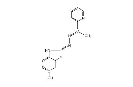 4-oxo-2-{[1-(2-pyridyl)ethylidene]hydrazono}-5-thiazolineacetic acid
