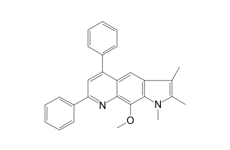 1H-Pyrrolo[3,2-g]quinoline, 9-methoxy-1,2,3-trimethyl-5,7-diphenyl-