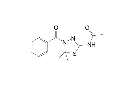 N-(4-benzoyl-5,5-dimethyl-delta^2-1,3,4-thiadiazolin-2-yl)acetamide