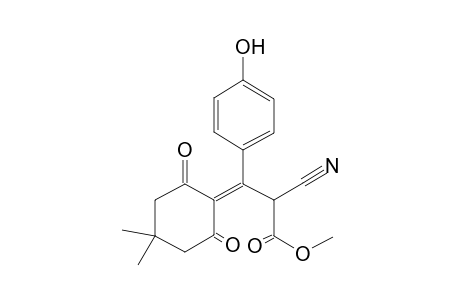 2-Cyano-3-(4,4-dimethyl-2,6-dioxo-cyclohexylidene)-3-(4-hydroxy-phenyl)-propionic acid methyl ester