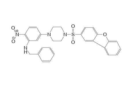 N-benzyl-5-[4-(dibenzo[b,d]furan-2-ylsulfonyl)-1-piperazinyl]-2-nitroaniline