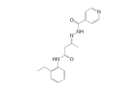 N-(2-Ethylphenyl)-3-(isonicotinoylhydrazono)butyramide