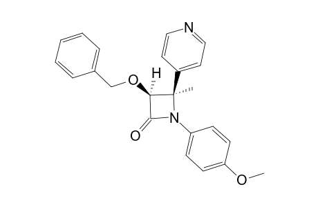 (3RS,4RS)-3-BENZYLOXY-1-(4-METHOXYPHENYL)-4-METHYL-4-(4-PYRIDINYL)-AZETIDIN-2-ONE