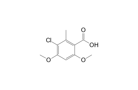 3-chloro-4,6-dimethoxy-2-methylbenzoic acid