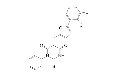 (5E)-5-{[5-(2,3-dichlorophenyl)-2-furyl]methylene}-1-phenyl-2-thioxodihydro-4,6(1H,5H)-pyrimidinedione