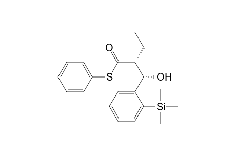 S-Phenyl (2R*,3S*)-3-Hydroxy-2-ethyl-3-[2-(trimethylsilyl)phenyl]propanethioate