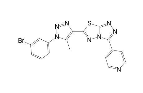 6-[1-(3-bromophenyl)-5-methyl-1,2,3-triazol-4-yl]-3-pyridin-4-yl-[1,2,4]triazolo[3,4-b][1,3,4]thiadiazole