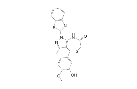 1H-pyrazolo[3,4-e][1,4]thiazepin-7(6H)-one, 1-(2-benzothiazolyl)-4,8-dihydro-4-(3-hydroxy-4-methoxyphenyl)-3-methyl-