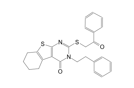 2-[(2-oxo-2-phenylethyl)sulfanyl]-3-(2-phenylethyl)-5,6,7,8-tetrahydro[1]benzothieno[2,3-d]pyrimidin-4(3H)-one