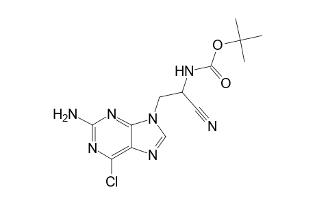 3-(6-Chloro-2-amino-9H-purin-9-yl)-2-(t-butoxycarbonylamino)propanenitrile