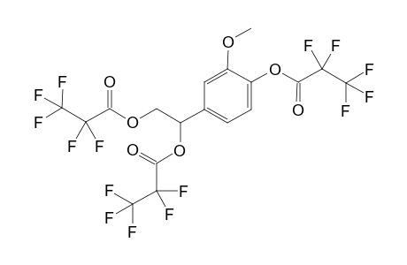 Propanoic acid, pentafluoro-, 1-[3-methoxy-4-(2,2,3,3,3-pentafluoro-1-oxopropoxy)phenyl]-1,2-ethanediyl ester