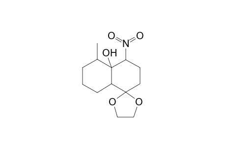4-Methyl-5-nitro-4a-spiro[1,2,3,4,5,6,7,8a-octahydronaphthalene-8,2'-1,3-dioxolane]ol